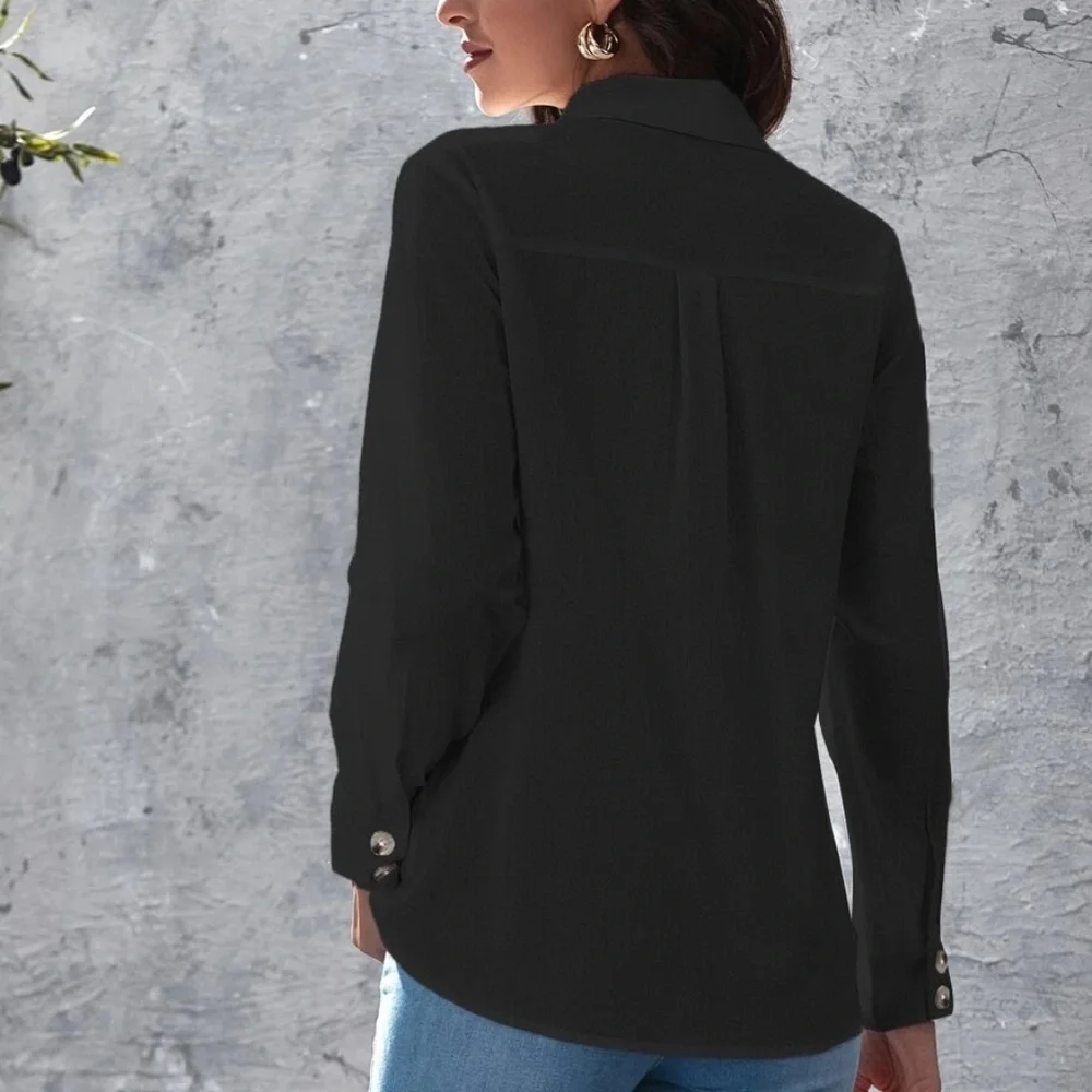 White Button down Boyfriend poplin Oversized Shirt - Picture 6 of 10